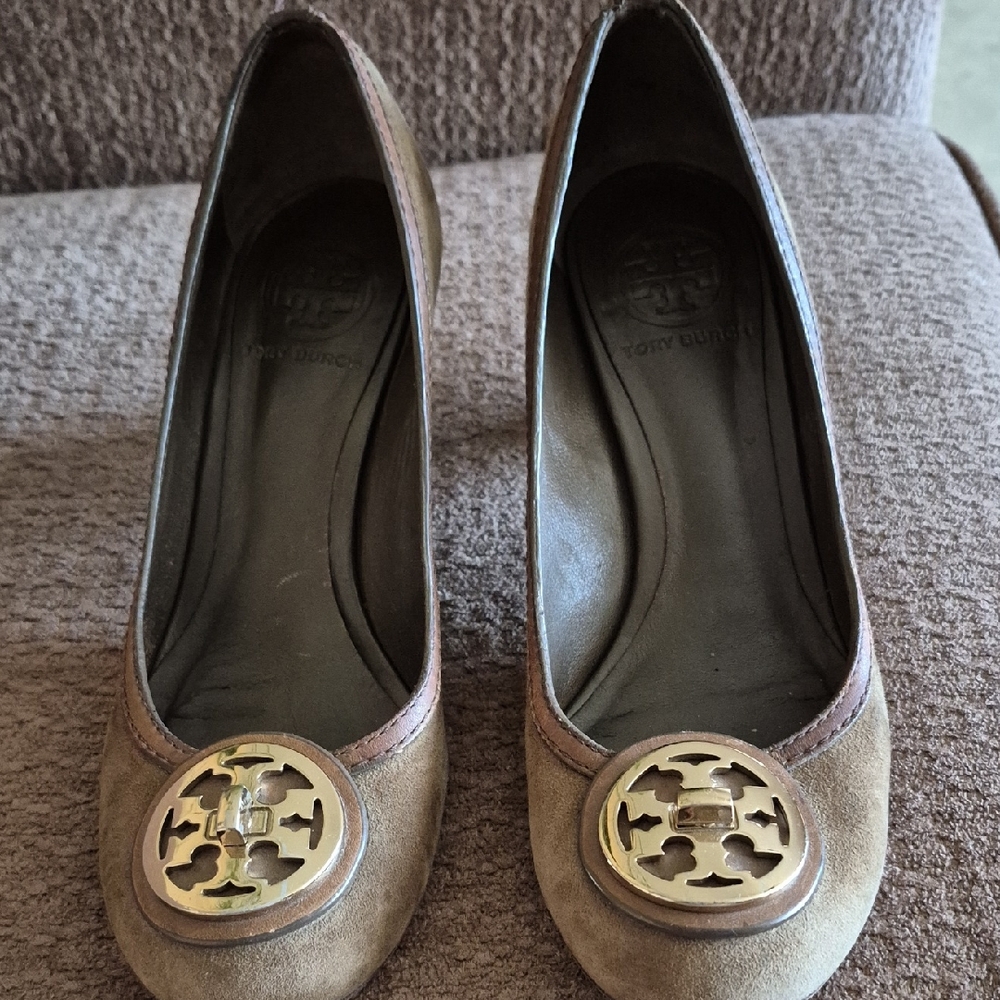 Tory Burch Brown Suede Heels